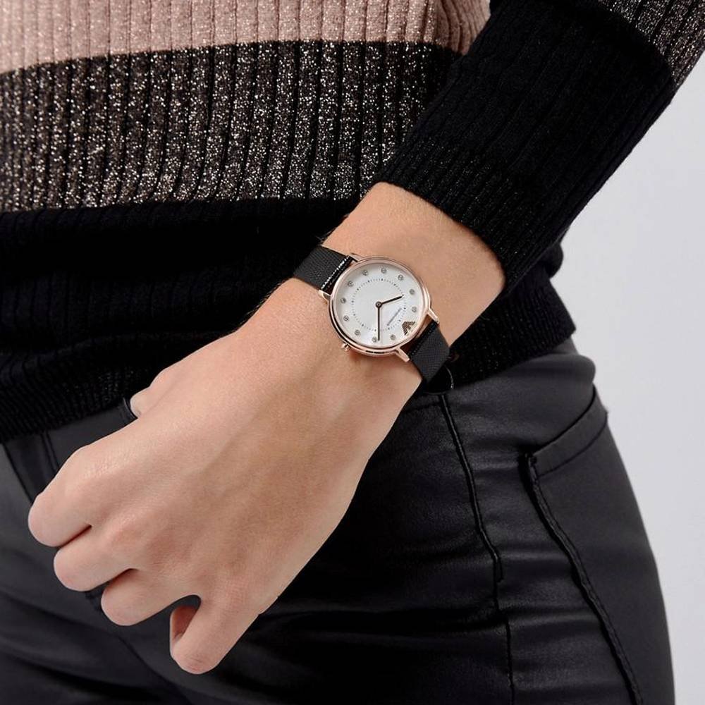 Emporio Armani Women's Two Hand Stainless Steel 32mm Watch AR80011