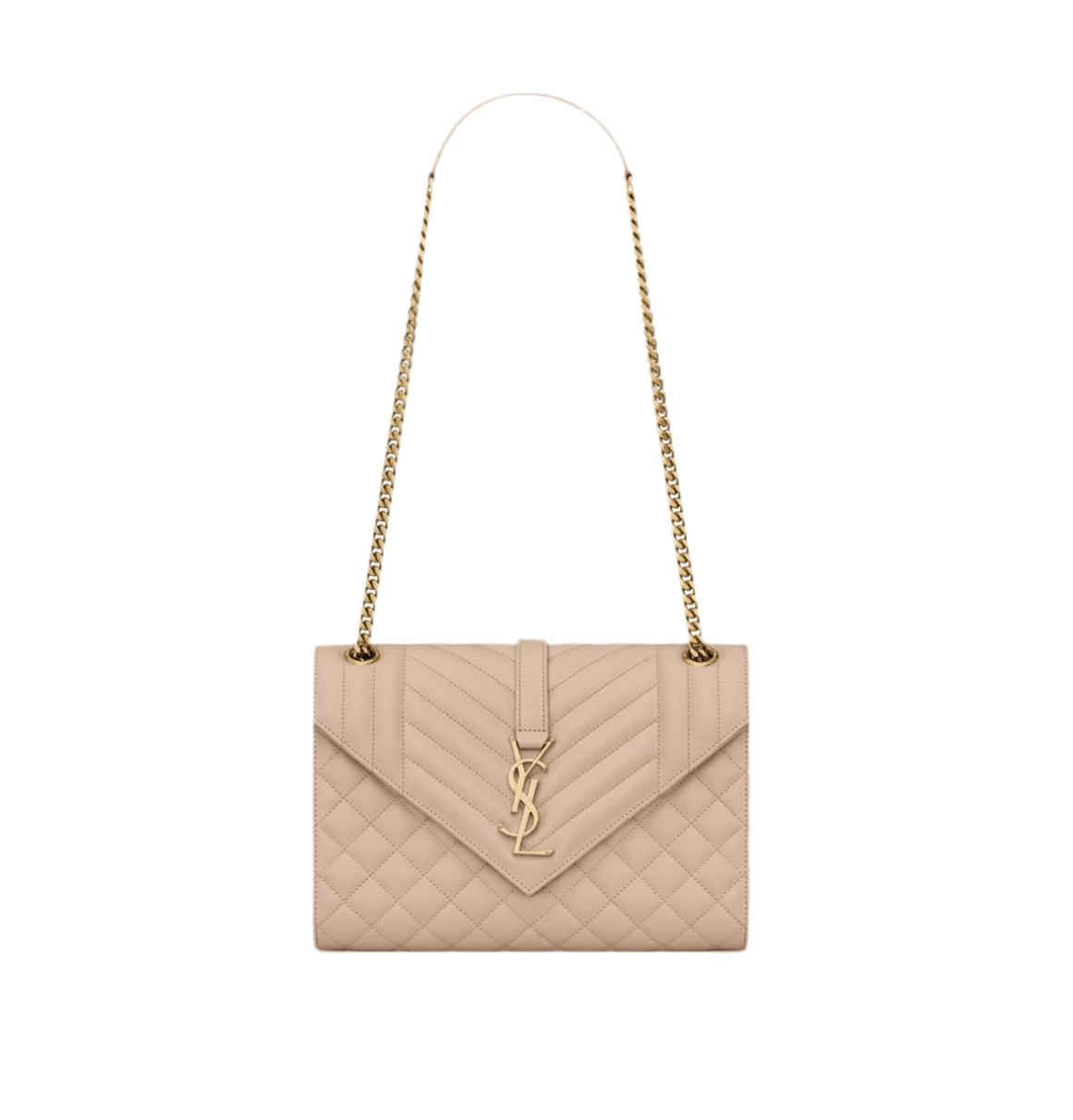 YSL Envelope Quilted Grain Bag