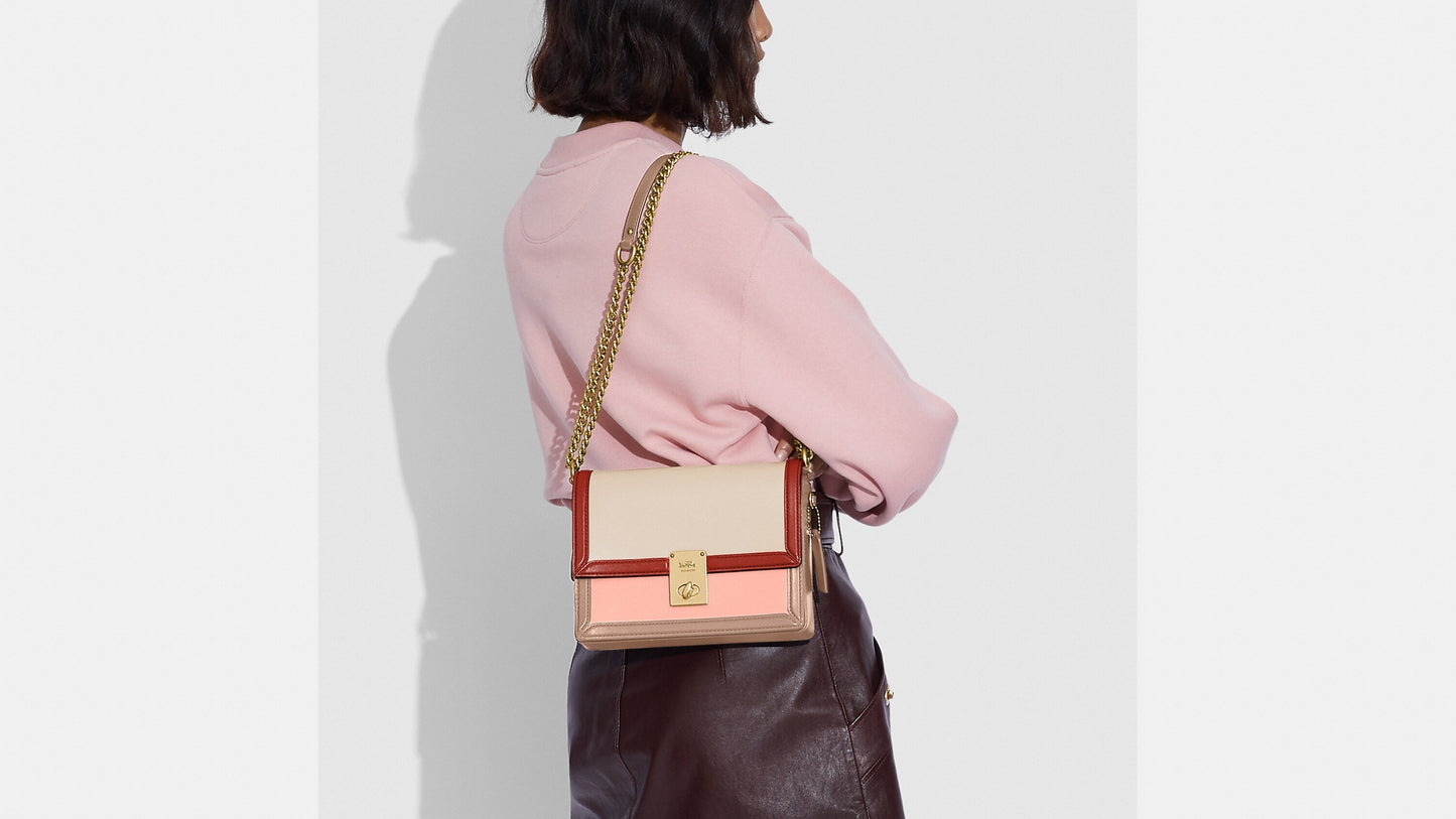 Coach Hutton Shoulder Bag In Colorblock