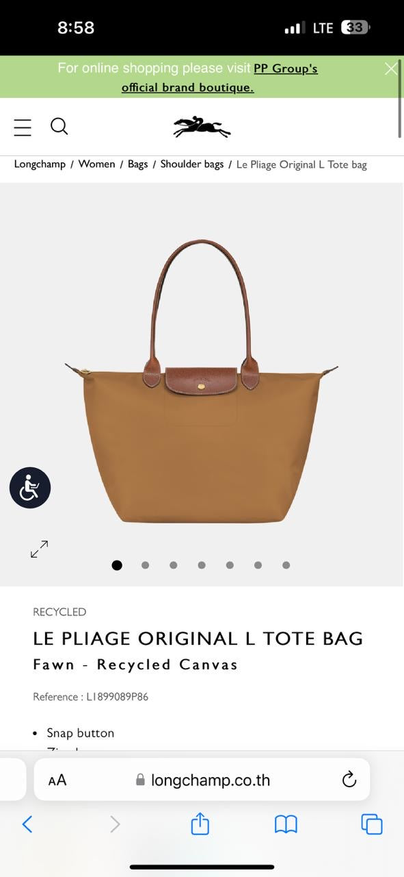 Long Champ Tote Bag Large