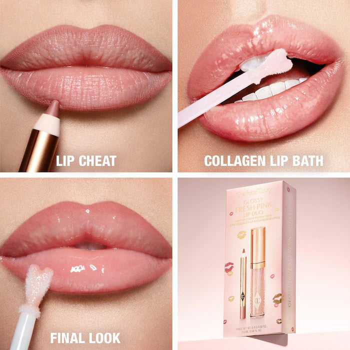 CT Mini Glossy Pink Lip Gloss and Lip Liner Set