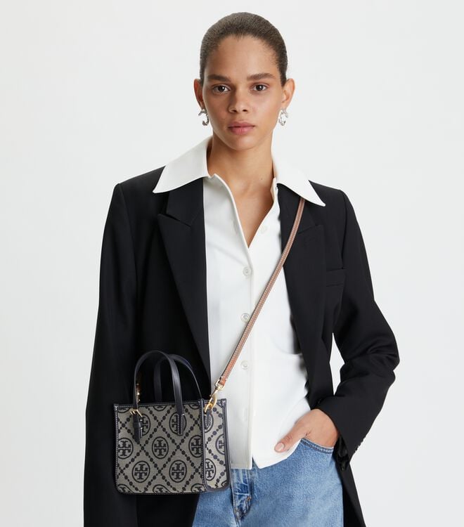 Tory Burch T Monogram Mini Square Tote