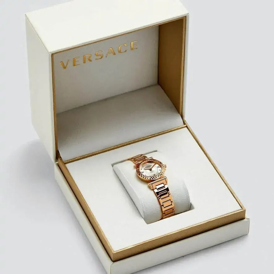 Versace Watch VEAA00618 | White Dial Stainless Steel | Ladies Watch | 27MM DIAL COLOR WHITE.