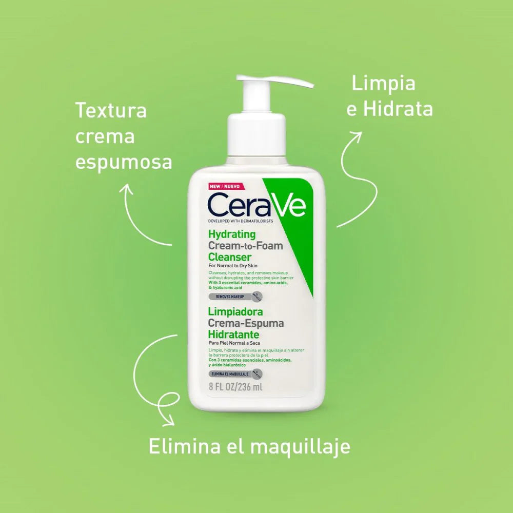 CeraVe Hydrating Cream to Foam Cleanser 236ml