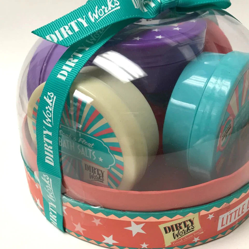 Dirty Works Little Luxuries Snow Globe Gift Set 5 Pcs Body Butter and Bath Salts