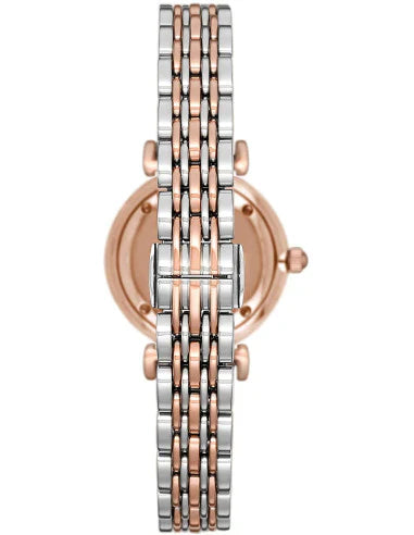 Emporio Armani Women’s Analog Stainless Steel Pink Dial 28mm Watch AR11223