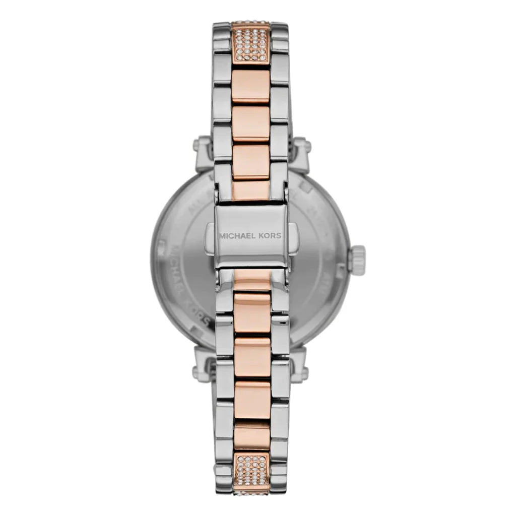 Michael Kors Women's Sofie Silver/Rose Gold Two-tone Stainless Steel White Dial Watch Mk4353