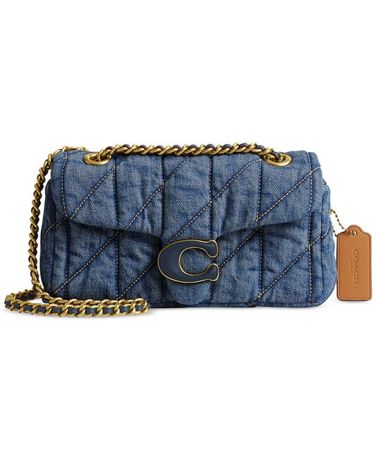 Coach Tabby Quilted Denim Shoulder Bag.