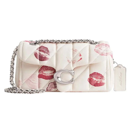 Quilted Lip Print Tabby 20 Shoulder Crossbody Bag