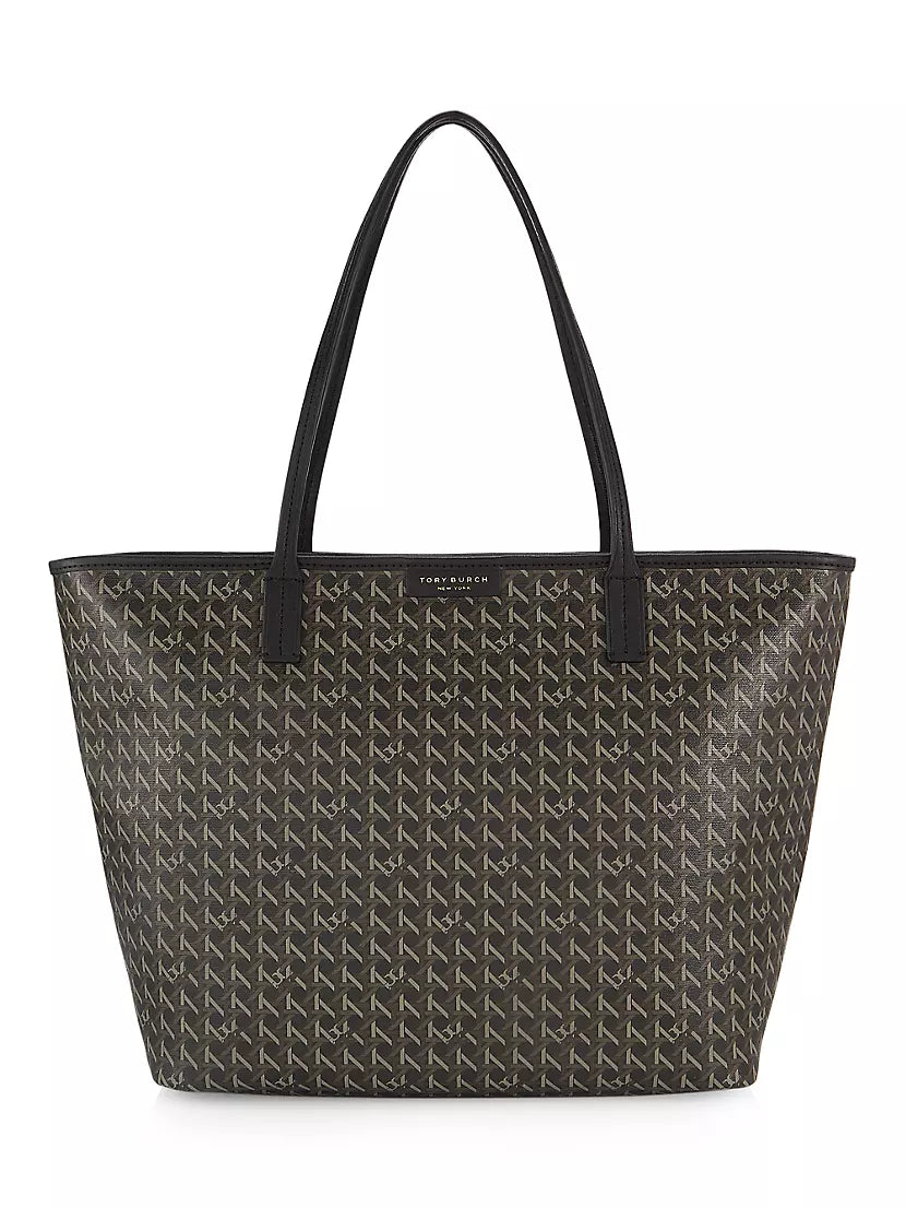 Tory Burch Ever Ready Basket Weave Tote Bag Black