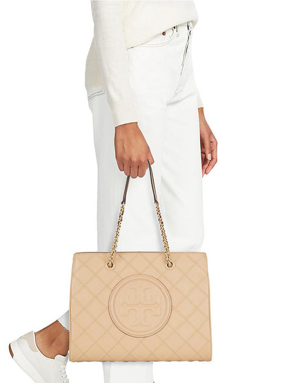 Tory Burch Fleming Soft Leather Shoulder Bag Desert Dune