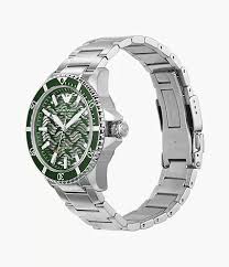 Emporio Armani Men’s Automatic Silver Stainless Steel Green Dial 42mm Watch AR60061