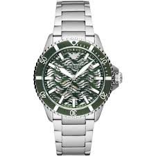 Emporio Armani Men’s Automatic Silver Stainless Steel Green Dial 42mm Watch AR60061