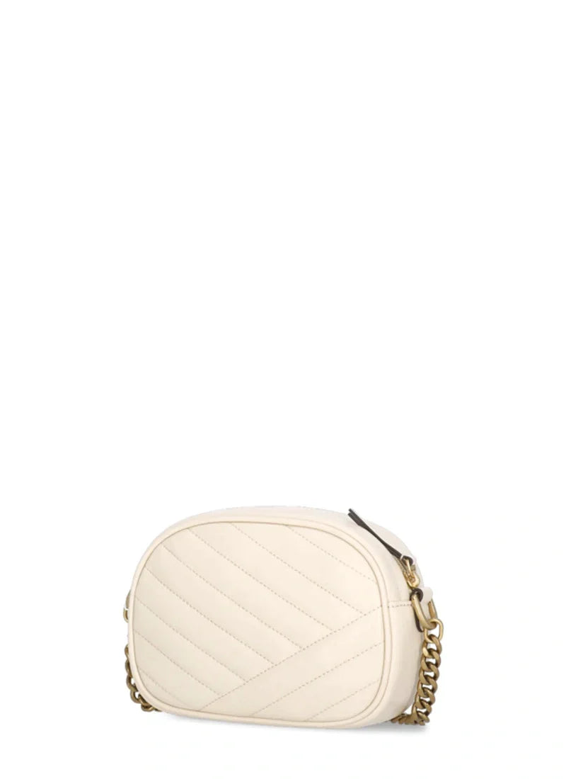 Kivra Chevron Camera Shoulder Bag In New Cream