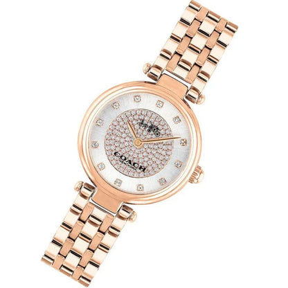 COACH 14503736 WHITE DIAL ROSE GOLD STAINLESS STEEL WOMEN'S WATCH