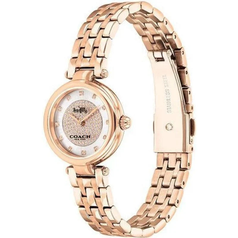 COACH 14503736 WHITE DIAL ROSE GOLD STAINLESS STEEL WOMEN'S WATCH