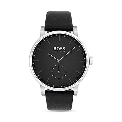 Hugo Boss Men's 1513500 Essence Black Leather Strap 42mm Watch