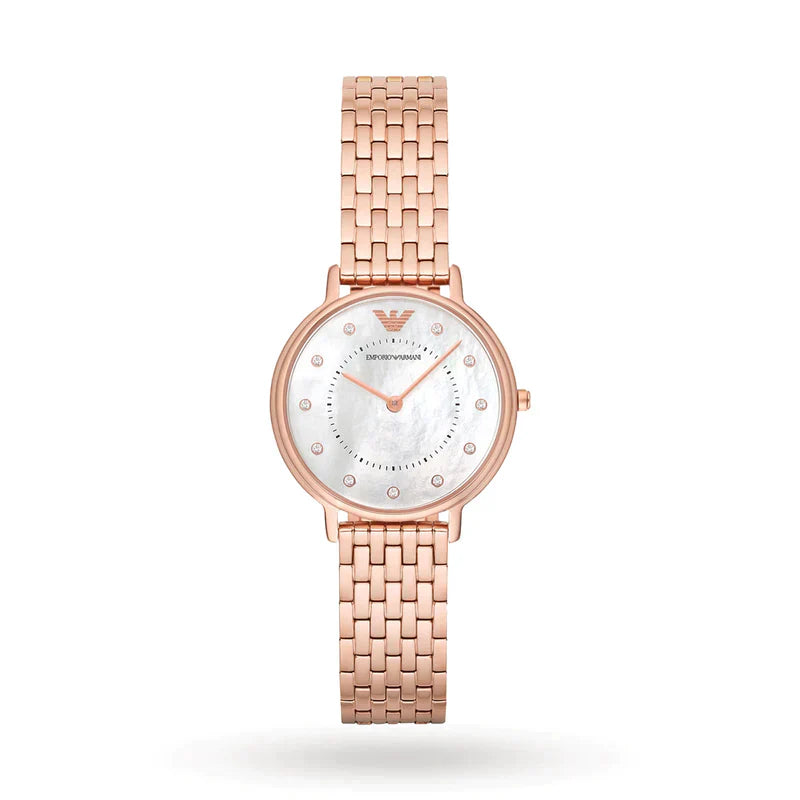 Emporio Armani Women’s Analog Stainless Steel Mother of Pearl Dial 32mm Watch Ar11006