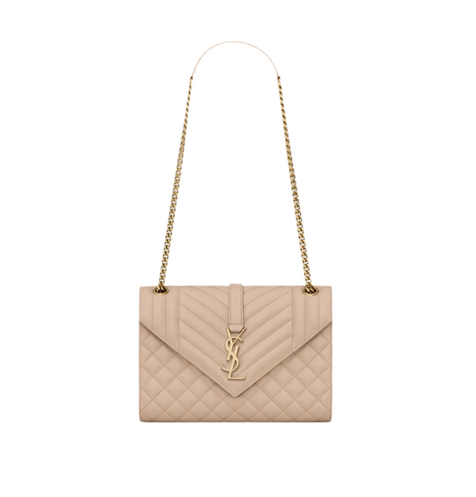 YSL Envelope Quilted Grain Bag