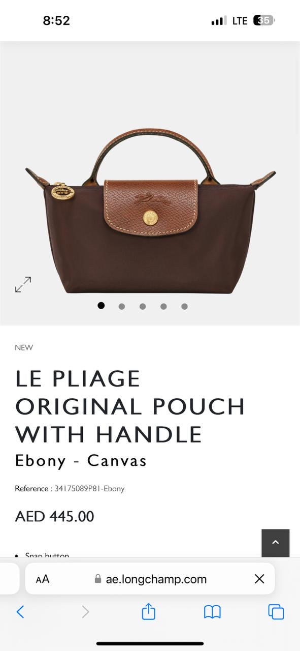Long Champ Mini Pouch with Strap