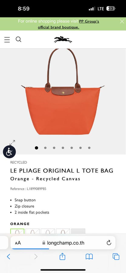 Long Champ Tote Bag Large