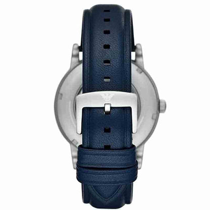 Emporio Armani - Men’s Automatic Leather Strap Blue Dial 43mm Watch AR60030