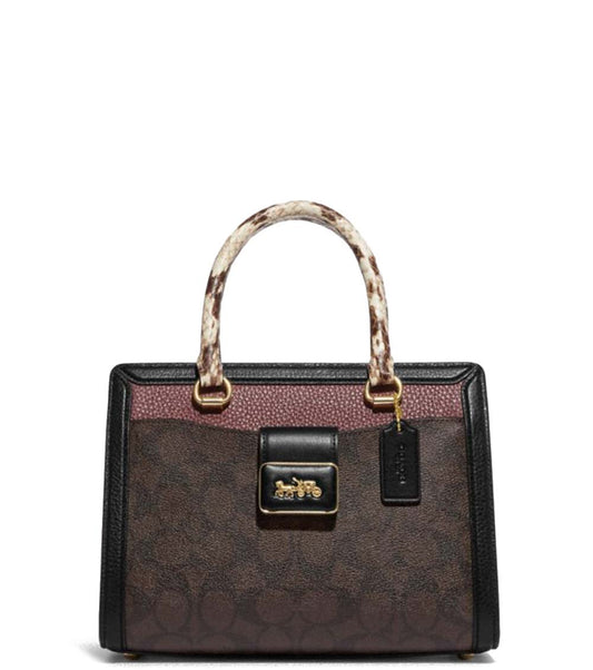 Coach Dark Brown Grace Carryall Satchel