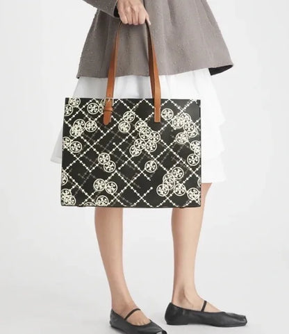 Tory Burch T Monogram Leather High Frequency Tote