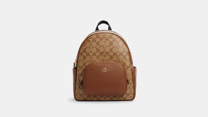 Coach Large Court Backpack In Signature Canvas