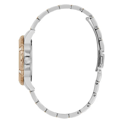 Guess Mist Two-tone Stainless Steel Burgundy Dial Quartz Watch for Ladies - GW0723L2