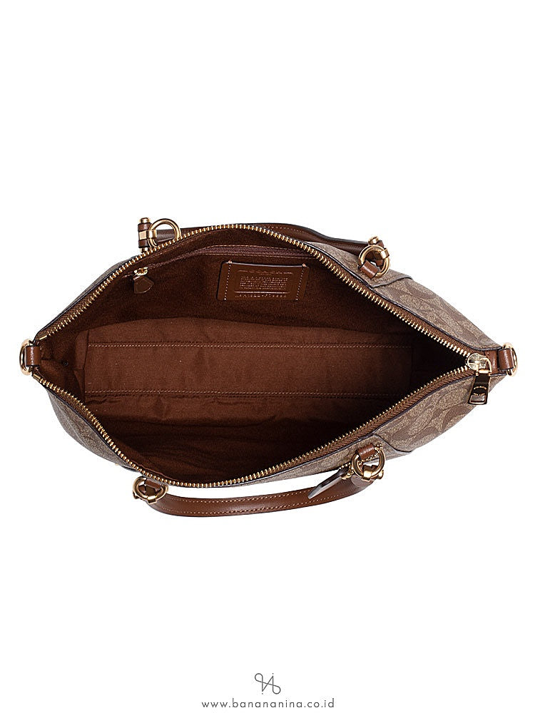 Coach Signature Prairie Satchel Khaki Saddle