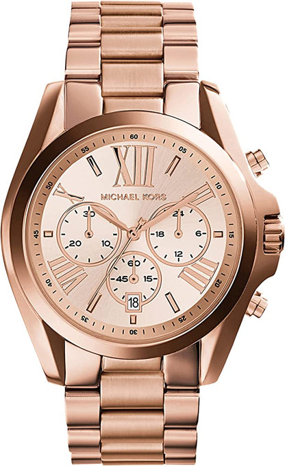 Michael Kors - Women’s Quartz Stainless Steel Rose Gold Dial 43mm Watch MK5503