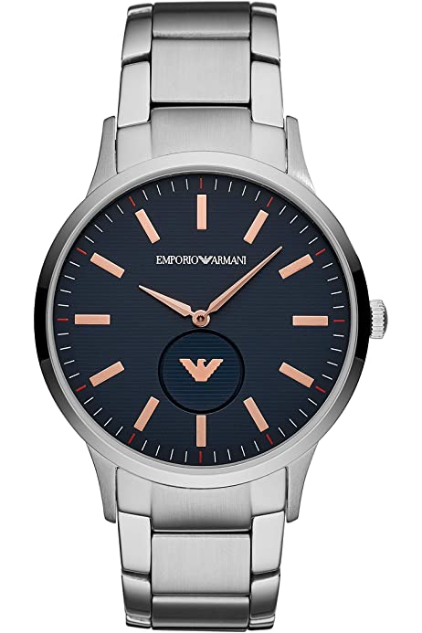 Emporio Armani Men’s Quartz Stainless Steel Blue Dial 43mm Watch AR11137