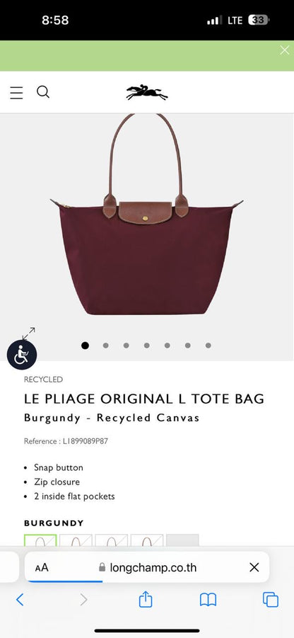Long Champ Tote Bag Large