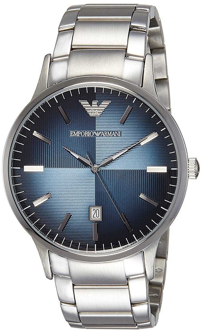 Emporio Armani - Men’s Quartz Stainless Steel Blue Dial 43mm Watch AR2472