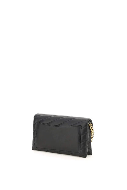 Tory Burch Kira quilted leather chain wallet (Black)