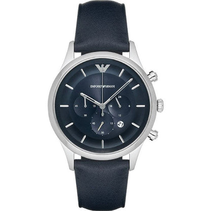 Emporio Armani - Men’s Chronograph Leather strap 43mm Watch AR11018