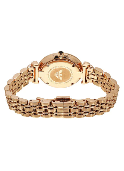 Emporio Armani Women’s Analog Stainless Steel Black Dial 32mm Watch AR11145