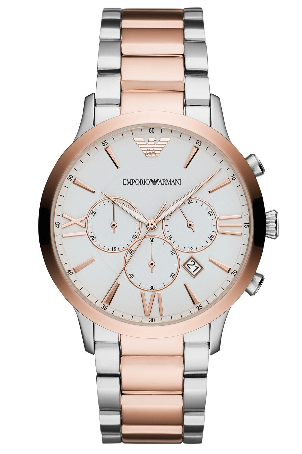 Emporio Armani Men’s Chronograph Quartz Stainless Steel White Dial 44mm Watch AR11209