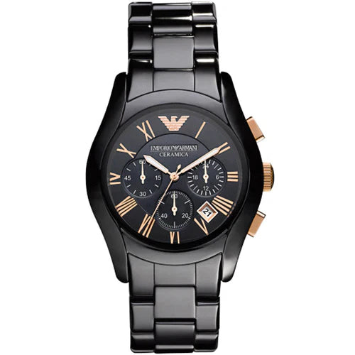 Emporio Armani - Men’s Chronograph Quartz Stainless Steel Black Dial 42mm Watch AR1410 Emporio Armani - Men’s Chronograph Quartz Stainless Steel Black Dial 42mm Watch