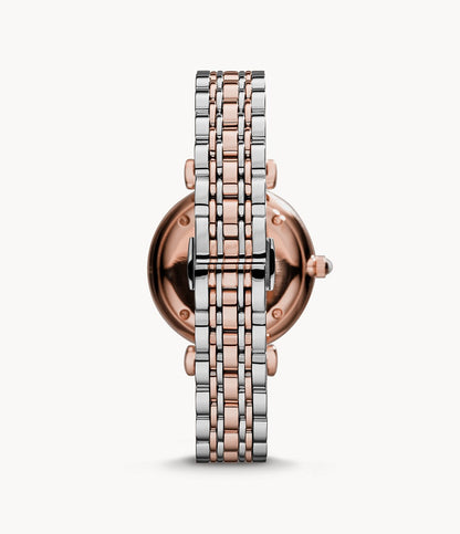 Emporio Armani Women’s Analog Stainless Steel Champagne Dial 31mm Watch AR1840