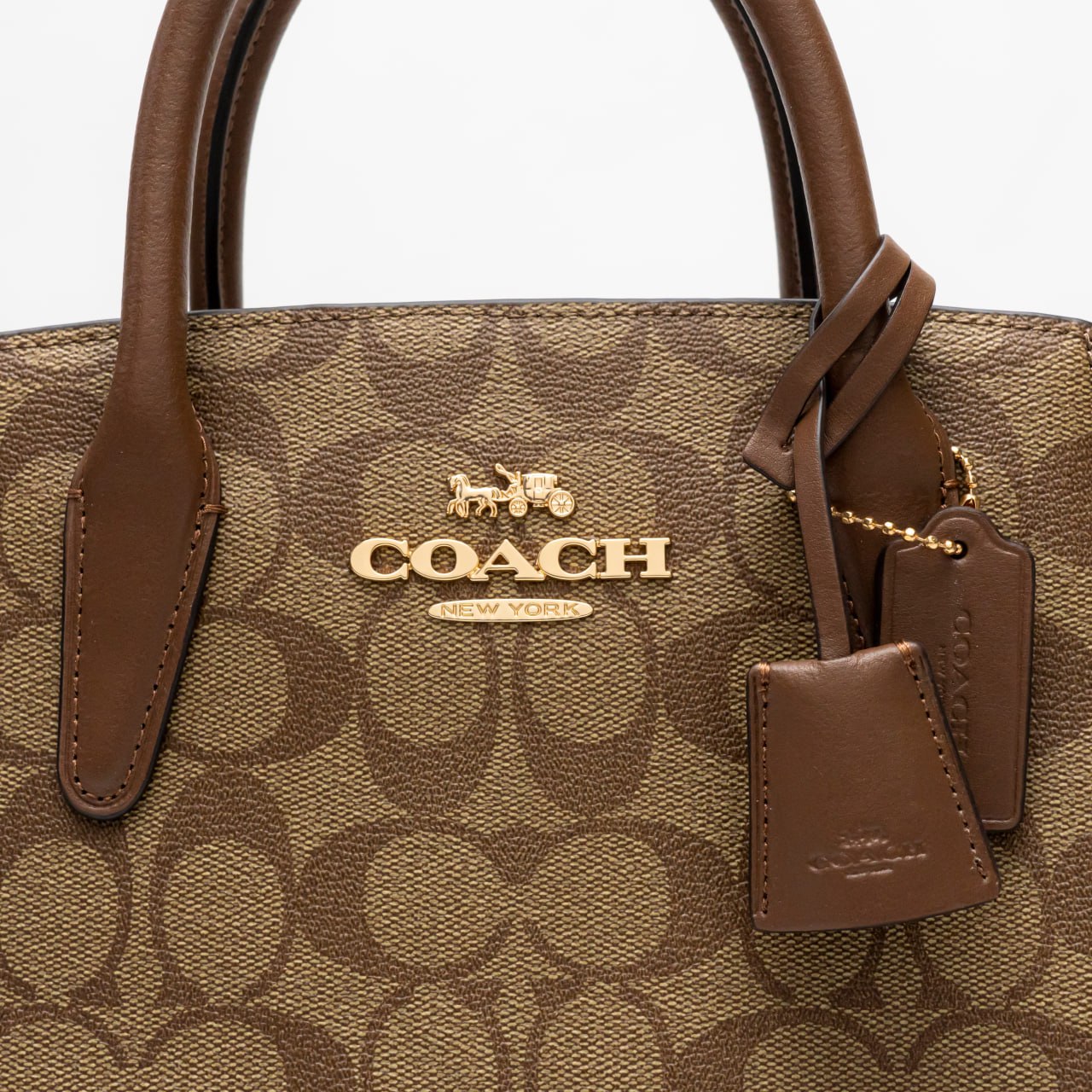 Coach Gallery Tote Khaki Saddle |  Small\Mini |