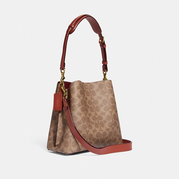 WILLOW BUCKET BAG IN SIGNATURE CANVAS