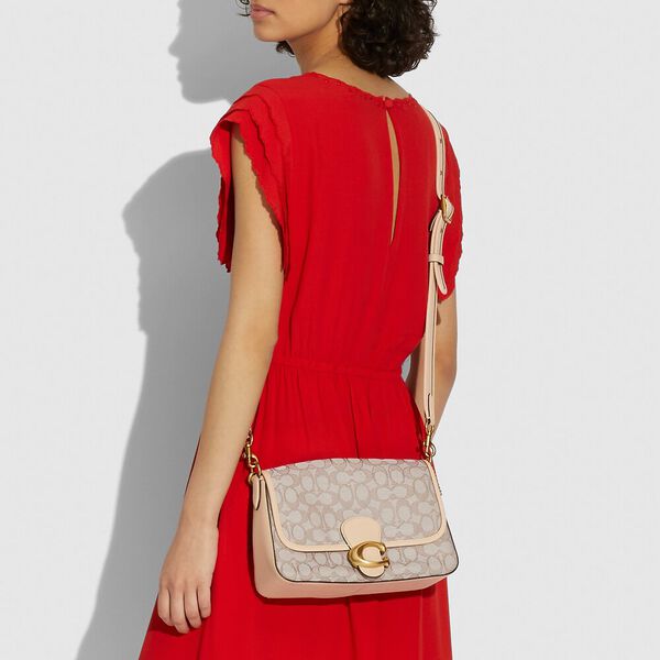 Coach Soft Tabby Shoulder Bag In Signature Jacquard