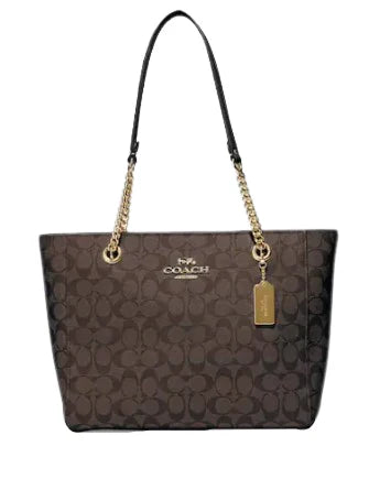 Coach Cammie Chain Tote In Signature Canvas