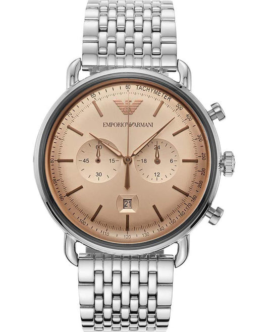 Emporio Armani Men’s Quartz Analog Display Stainless Steel Strap 43mm Watch AR11239