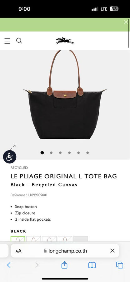 Long Champ Tote Bag Large