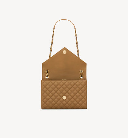 YSL Envelope Quilted Grain Bag