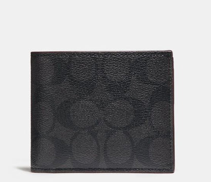 Coach 3-In-1 Wallet In Signature Canvas Men Wallet