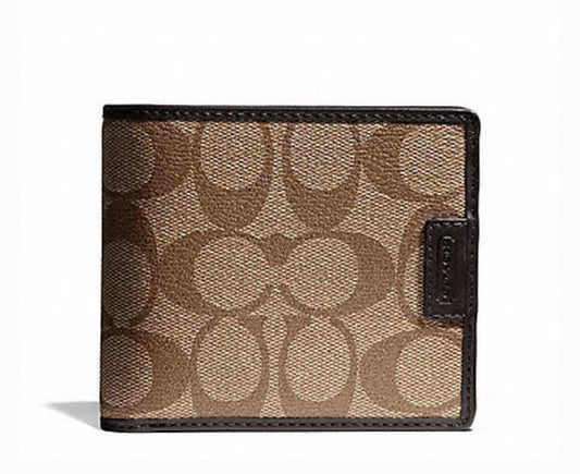 Coach Signature Coated Canvas Wallet